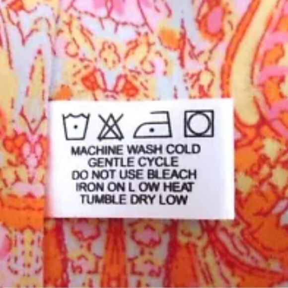 Violet + Claire Size L Orange Paisley Scoop Neck Polyester Sleeveless Cami Tank - Picture 7 of 7